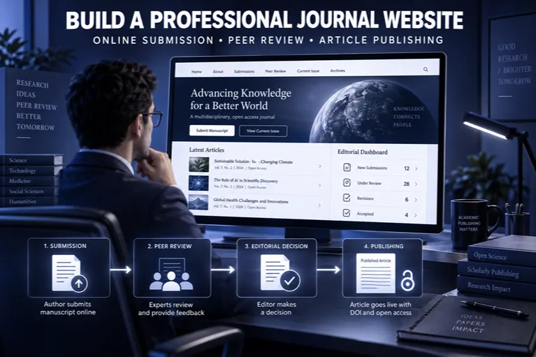 How to Build a Professional Journal Website with Online Submission, Peer Review and Article Publishing