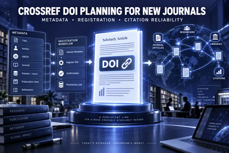 Crossref DOI Planning for New Journals: Metadata, Registration Workflows and Long-Term Citation Reliability